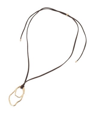 AMERICAN HOLIC メタルフープスライドネックレス Brown