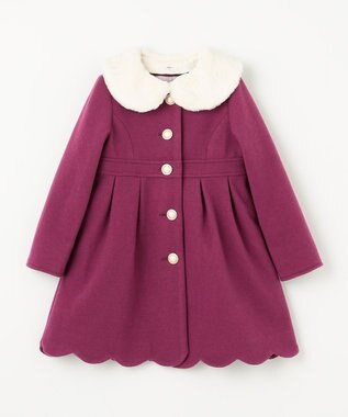 ANY KIDS ウール ライク コート ローズ