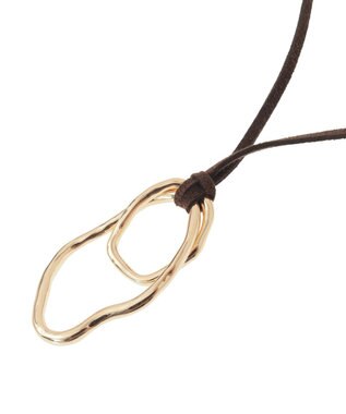 AMERICAN HOLIC メタルフープスライドネックレス Brown