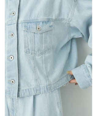 earth music&ecology ノーカラーＧジャン Light Indigo