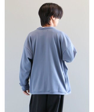 CRAFT STANDARD BOUTIQUE 梨地カットカーディガン＋ＬＳ　ＴＥＥーＳＥＴ Blue