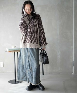 WEGO 幾何学柄ニットプルオーバー 柄3