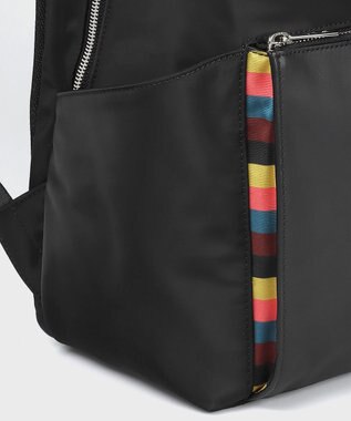 Paul Smith ナイロンブライトストライプトリム リュック ブラック