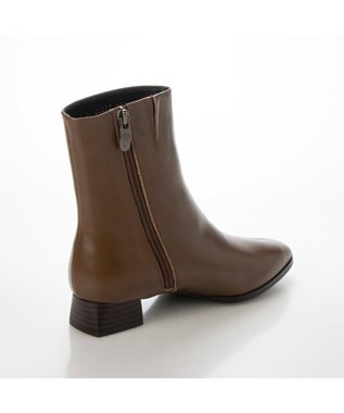 Riz raffinee <Riz raffinee>スクエアヒールショートブーツ ブラウン