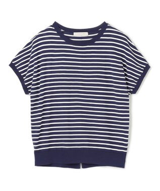 UNFILO スゴ機能 コンパクトニットT ネイビー×オフ