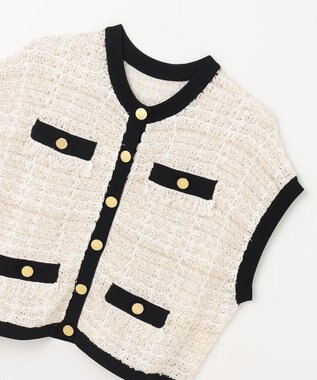 GRACE CONTINENTAL ショートニットベスト キナリ