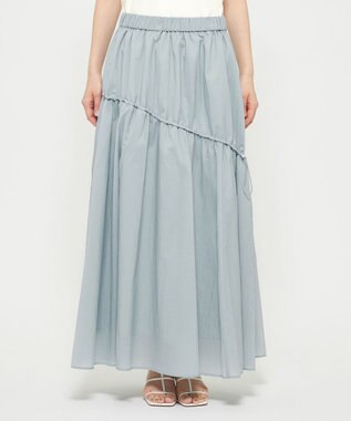 uncrave シアープルーフナイロン ドローコードスカート サックス