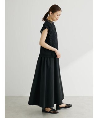 Green Parks ・ＥＬＥＮＣＡＲＥ　ＤＵＥ　タフタフレアスカート Black