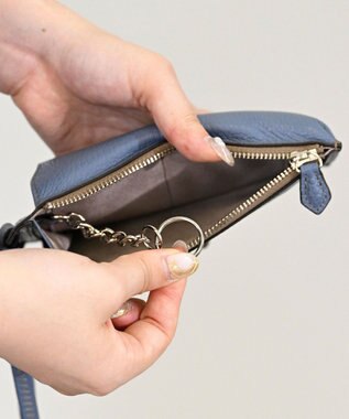 Atelier nuu 本革 スマホショルダー ジーンブルー