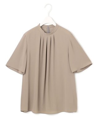 接触冷感・UVケア・速乾・洗える】BackSatinAmunzen 5分袖ハイネック