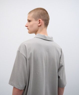 ATON FRESCA PLATE | ルーズフィットポロシャツ - UNISEX GRAY