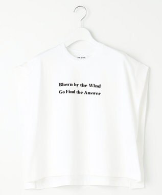 23区 【SACRA】フォールデッドライン ロゴカットソー ホワイト系