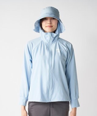 OP／FILA 【marie claire SPORT】帽子付きUVジャケット ライトブルー