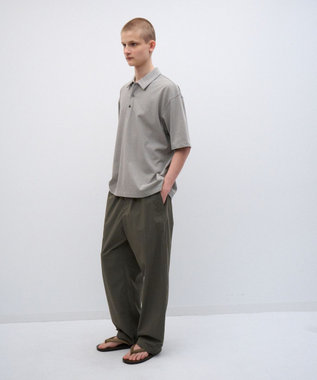 ATON FRESCA PLATE | ルーズフィットポロシャツ - UNISEX GRAY