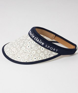 FILA GOLF／marie claire 【marie claire SPORT】花柄UVクリップサンバイザー ネイビー