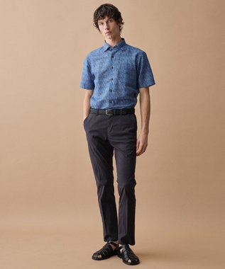 JOSEPH ABBOUD 【キングサイズ・ウエストも伸びる!/ストレッチ/軽量/Eco撥水/オーガニックコットン使用】マイクロピケストレッチ パンツ ネイビー系8