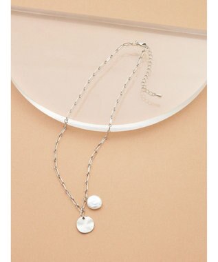 Green Parks ・ＨＡＬＦ　ＴＩＭＥ　パール＆メタルプレートネックレス