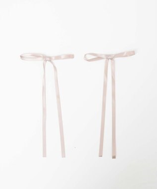 WEGO L2Pロングリボンヘアクリップ ベージュ