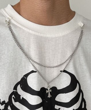 WEGO アクセ付きハードグラフィックT（SS） ホワイトその他