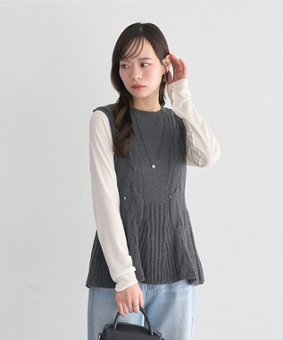 earth music&ecology ハートコードネックレス Black