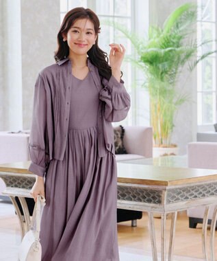 Tiaclasse 【洗える】はしごレースパフ袖シャツ ピンク