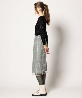 TOCCA SPANGLE OF FLOWER スカート グリーン系5