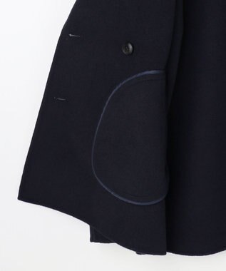 組曲 S ダブルブレストリバー コート ネイビー系