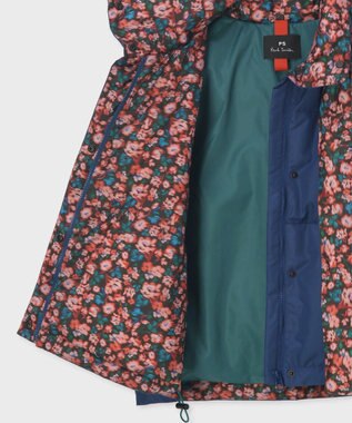 Paul Smith Tea Floral ボンネットフード ショートダウン インディゴブルー