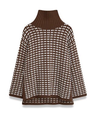 JOSEPH ワッフルニット　ハイネックニット Ivory/Arabica