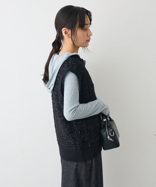 CRAFT STANDARD BOUTIQUE ツイード編みニットベスト Black