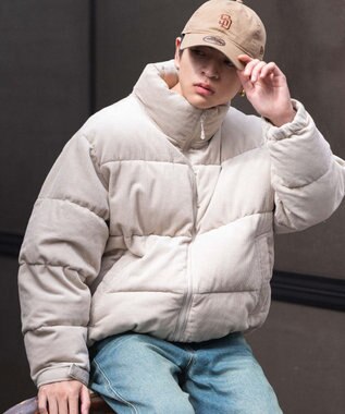 WEGO 【ユニセックス着用ITEM/MLサイズ展開】コーデュロイパファーブルゾン ライトベージュ