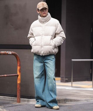 WEGO 【ユニセックス着用ITEM/MLサイズ展開】コーデュロイパファーブルゾン ライトベージュ