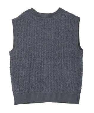 CRAFT STANDARD BOUTIQUE ツイード編みニットベスト Deep Purple