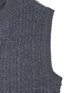 CRAFT STANDARD BOUTIQUE ツイード編みニットベスト Deep Purple