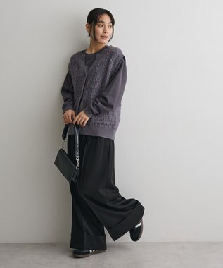 CRAFT STANDARD BOUTIQUE ツイード編みニットベスト Deep Purple
