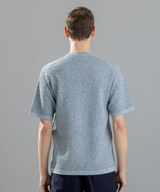 JOSEPH HOMME ドライコットンリンクス　半袖ニット サックスブルー系