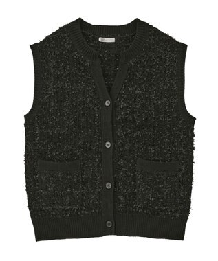 CRAFT STANDARD BOUTIQUE ツイード編みニットベスト Black