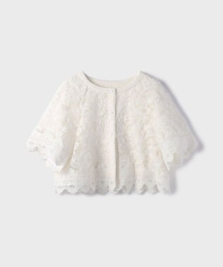 GRACE CONTINENTAL フラワー刺繍ニットカーディガン ホワイト