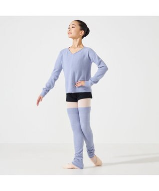 Chacott ジュニア レッグウォーマー スカイブルー