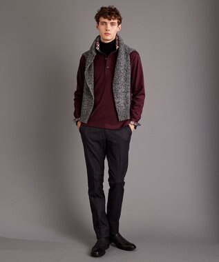 JOSEPH ABBOUD 【キングサイズ・保温性/滑らかな肌触り/多機能ポロシャツ】 ウィンターダディー ポロシャツ ワイン系4