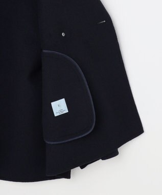 組曲 S ダブルブレストリバー コート ネイビー系