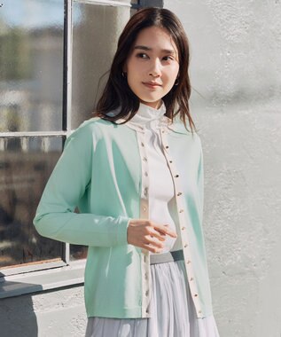 自由区 【洗える】ドライタッチインナー ハイネックカットソー アイボリー系