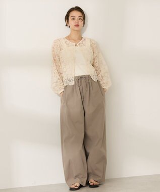 AMERICAN HOLIC 前後２WAYシアーレースブラウス Ivory