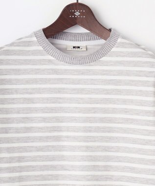 JOSEPH ABBOUD 【オーガニックコットン使用】インレーボーダー Tシャツ ライトグレー系2