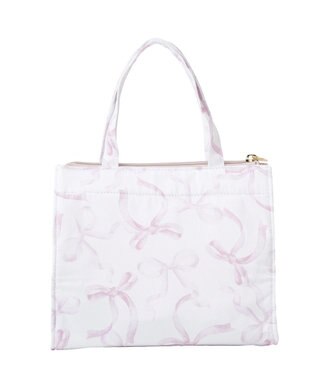 Maison de FLEUR 【保冷機能付き】リボン柄保冷バッグ Pink