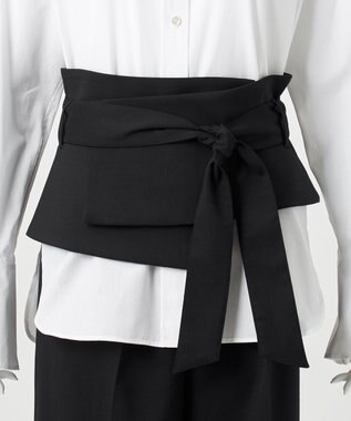 23区 L 【エステータ】ウールダブルクロス カマーバンド ブラック系