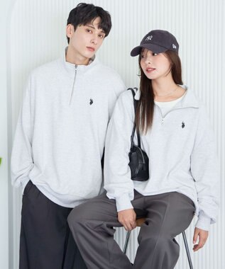 WEGO 【ユニセックス着用ITEM】別注　U.S POLO ASSN.　ハーフZIPPO グレーその他