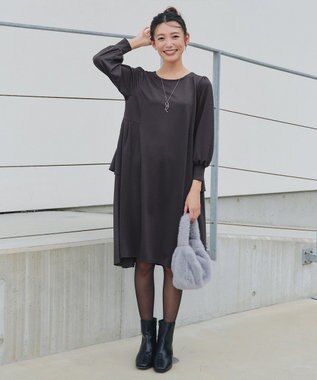 Tiaclasse 【安田美沙子さん着用】フェイクファーバック グレー