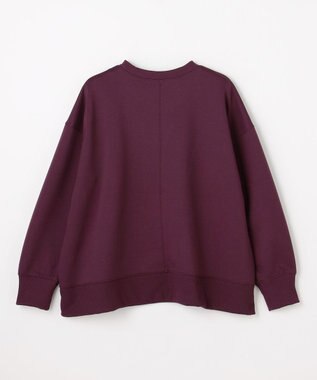 ANY L サイドドットダンボールトレーナー ワイン