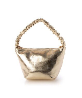 UNBILLION カシュカシュ cachecache / ギャザーハンドルメタリックミニショルダー ゴールド
